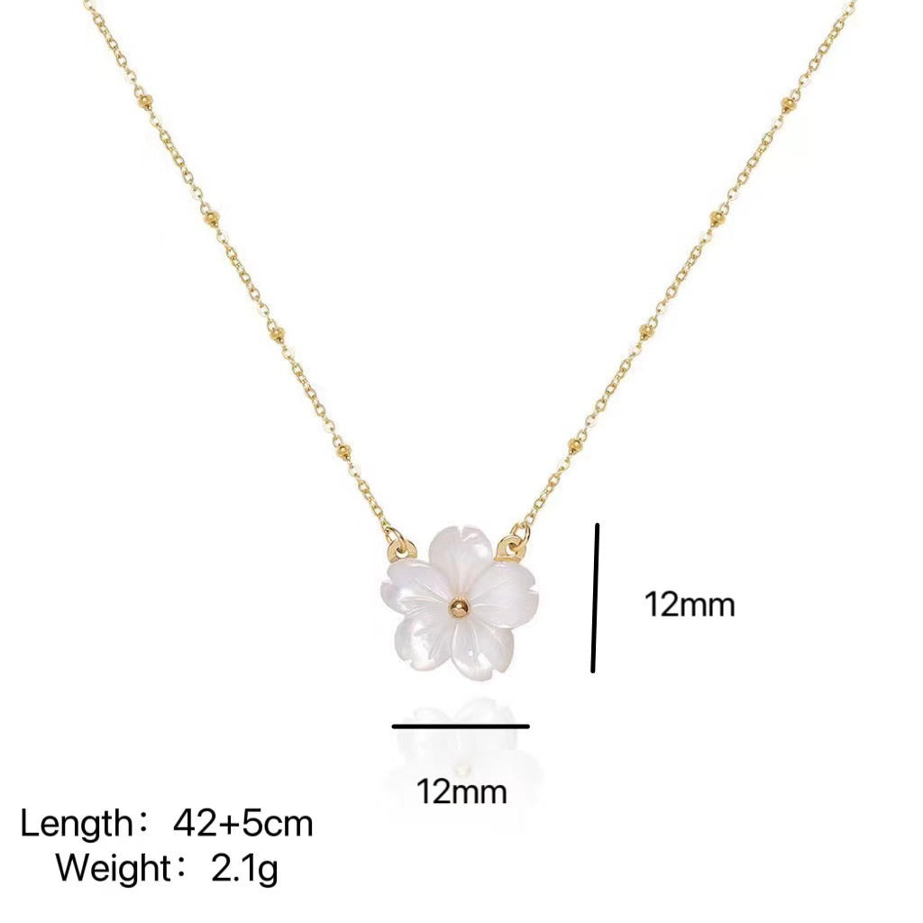 Peach Blossom Flower Necklace