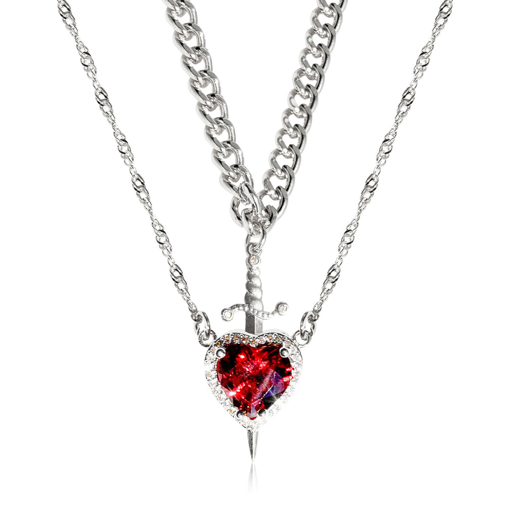 Arrow & The Heart Necklace Set