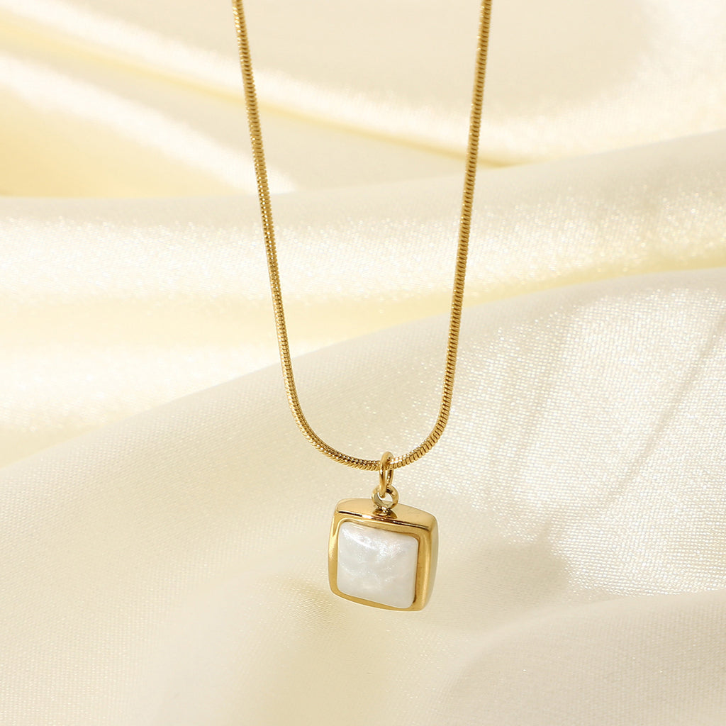 Gold Plated Square 14K Necklace