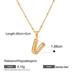 Stainless Steel Letter Bubble Necklace