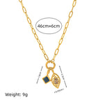 Stainless Steel Feather Pendant Necklace