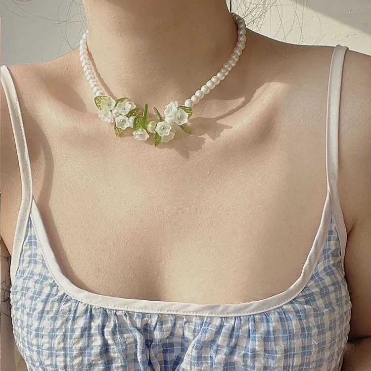 Lily Of The Valley Pearl Necklace