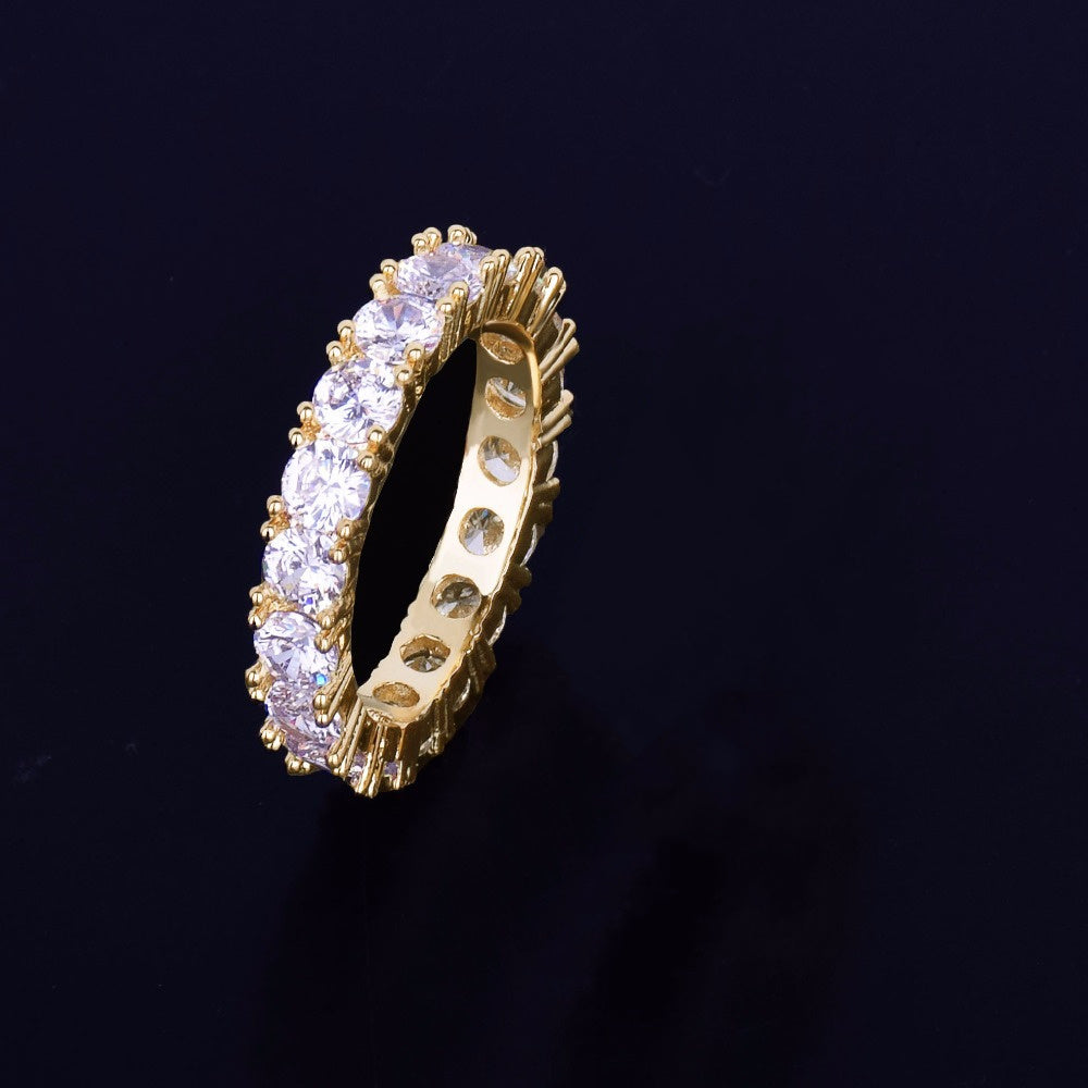 Zircon Row Chain Ring