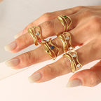 Stainless Steel Zircon Ring