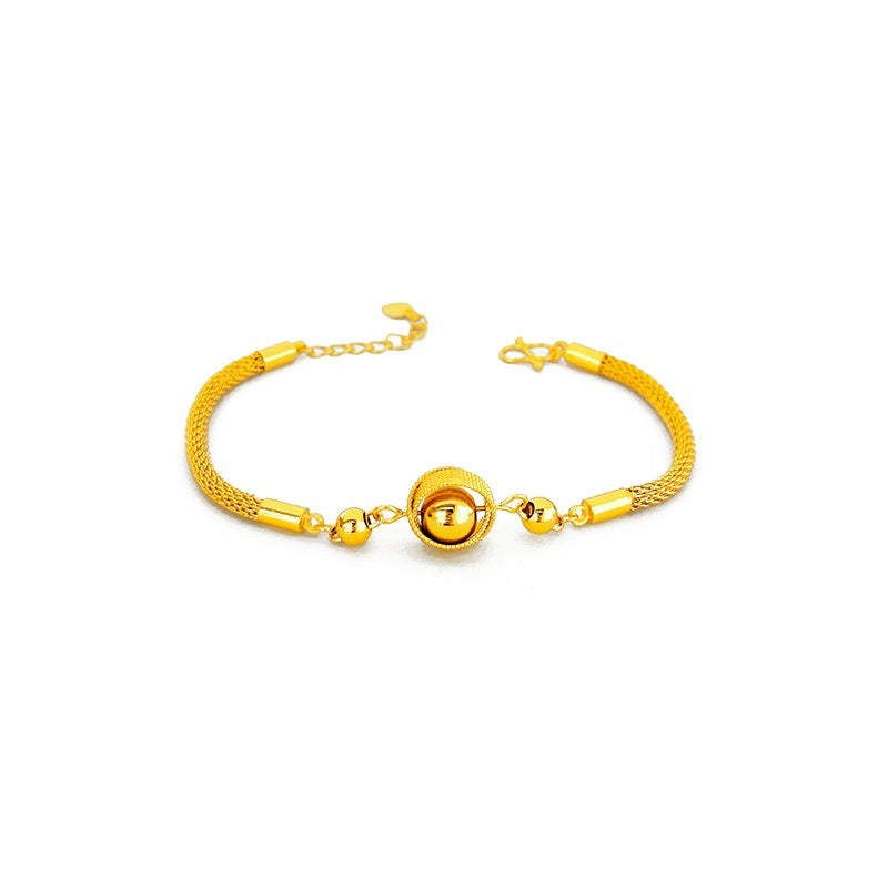 Gold Woven Beads Bracelet