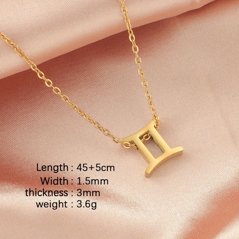 Zodiac sign necklace Chain