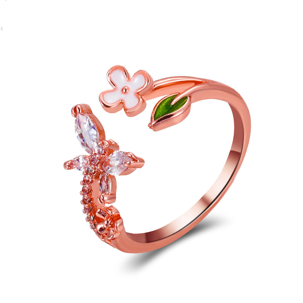 Butterfly Flower Ring