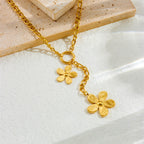 Drop-shaped Diamond Love Necklace