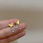 Fairy Gold Butterfly Earrings