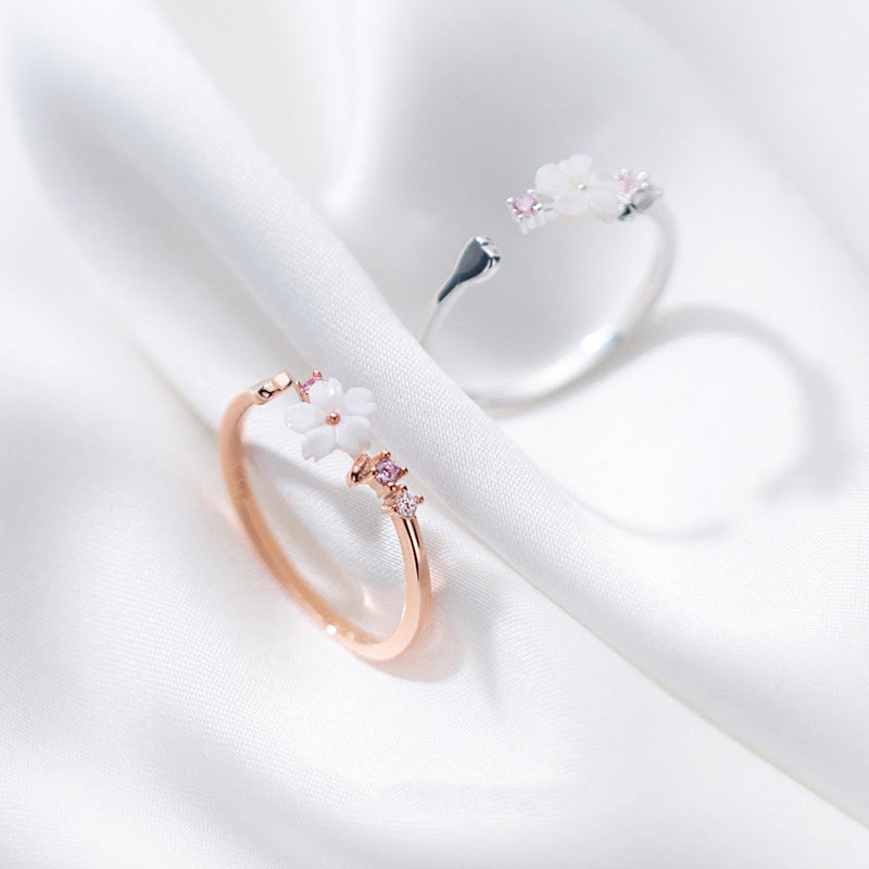 Shell Flower Open Ring