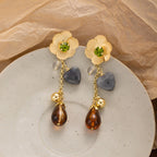 Flower-Shaped Heart Earrings