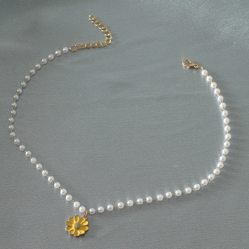 Spring Pearl Flower Pendant