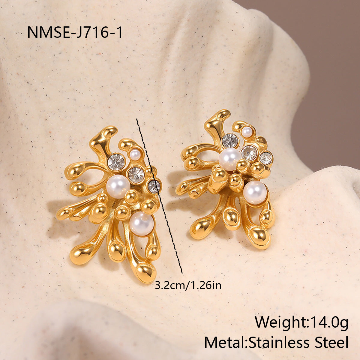 Coral Style Earrings