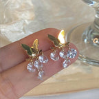 Fairy Gold Butterfly Earrings