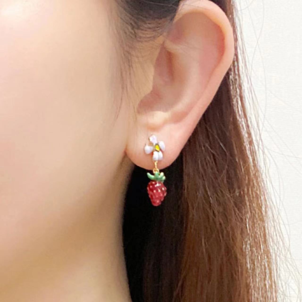 Strawberry Flower Earrings