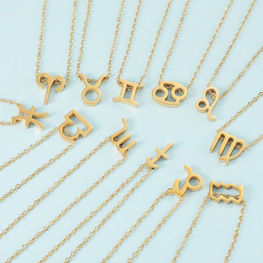 Zodiac sign necklace Chain