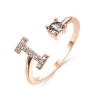 Adjustable 26 Initial Letter Ring