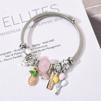 Stainless steel crystal  bracelet