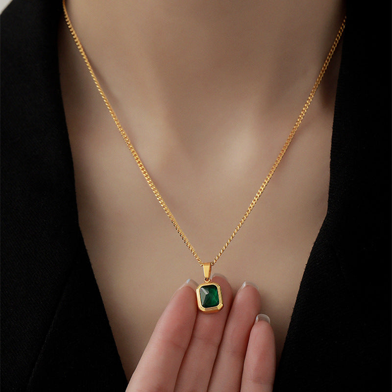 Clavicle Zircon Chain Necklace