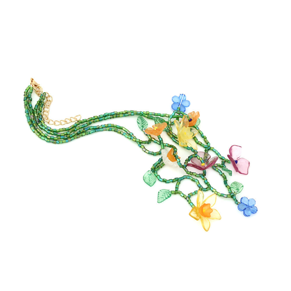 Beaded Flower Necklace