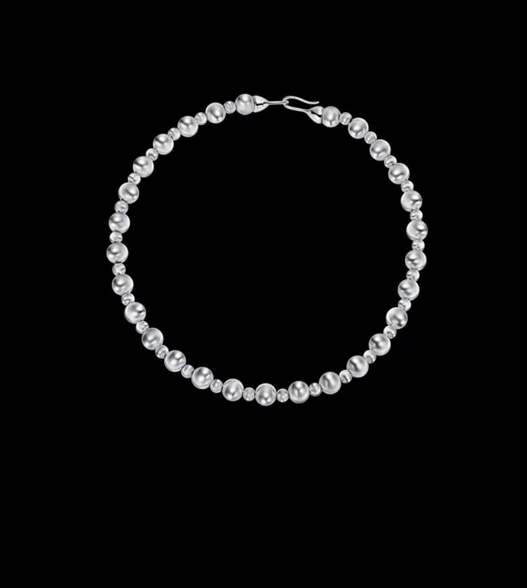 Brushed Beaded Necklace