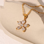 Crystal Flower Necklace
