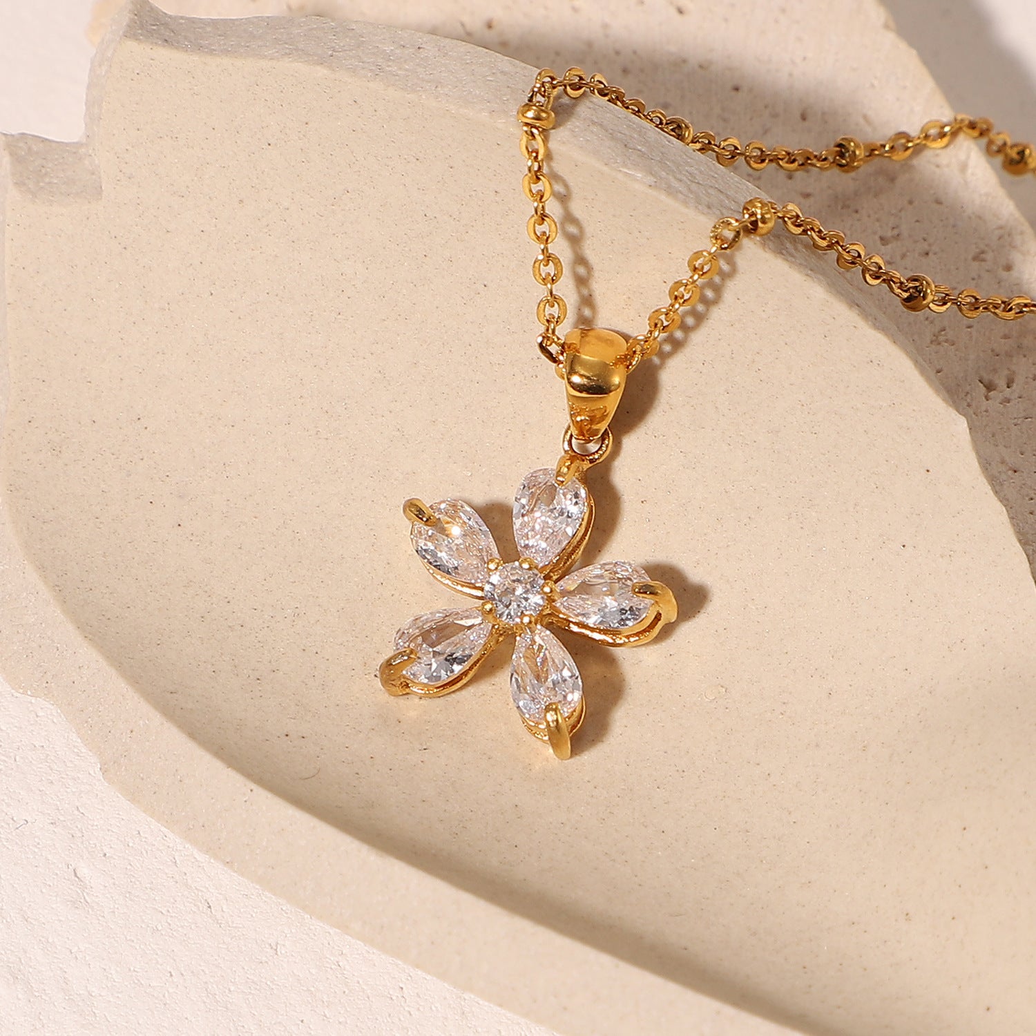 Crystal Flower Necklace