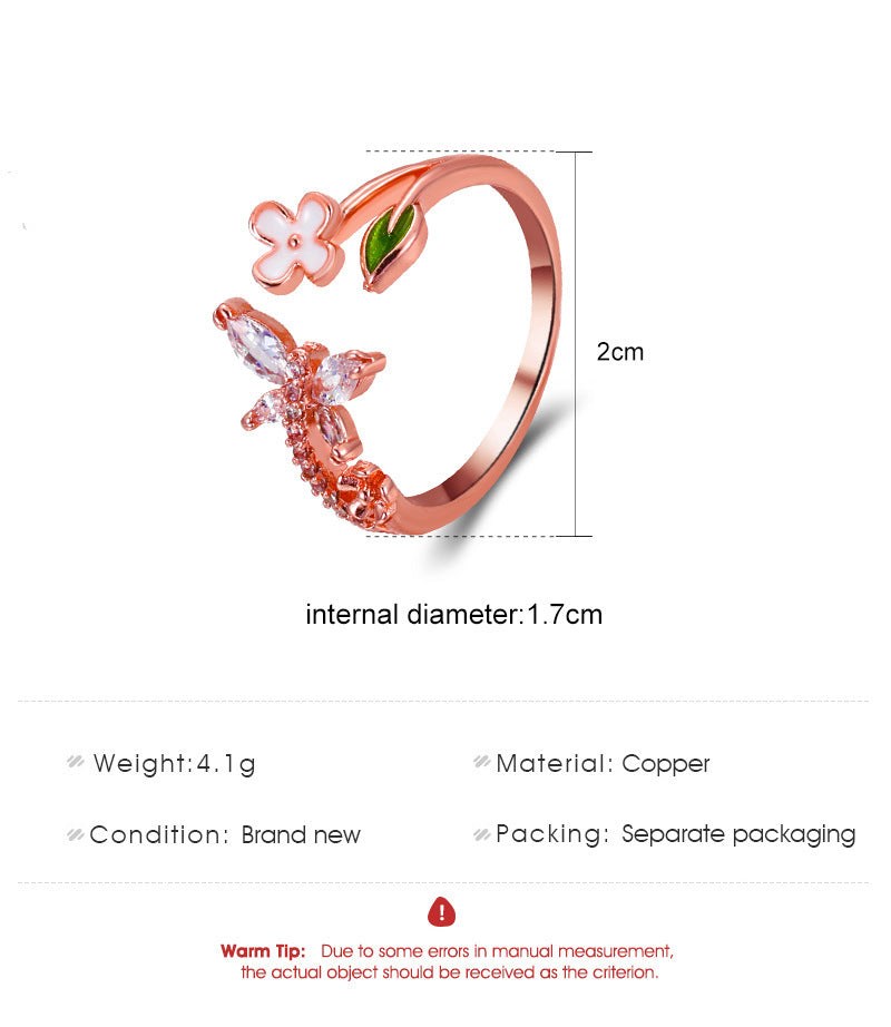 Butterfly Flower Ring