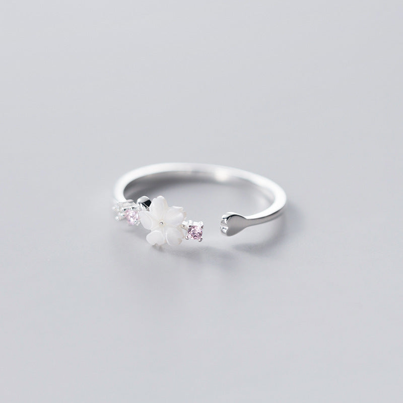 Shell Flower Open Ring