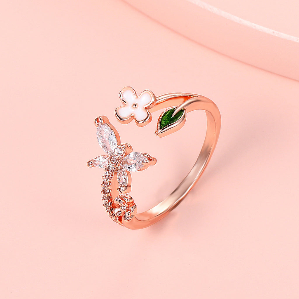 Butterfly Flower Ring
