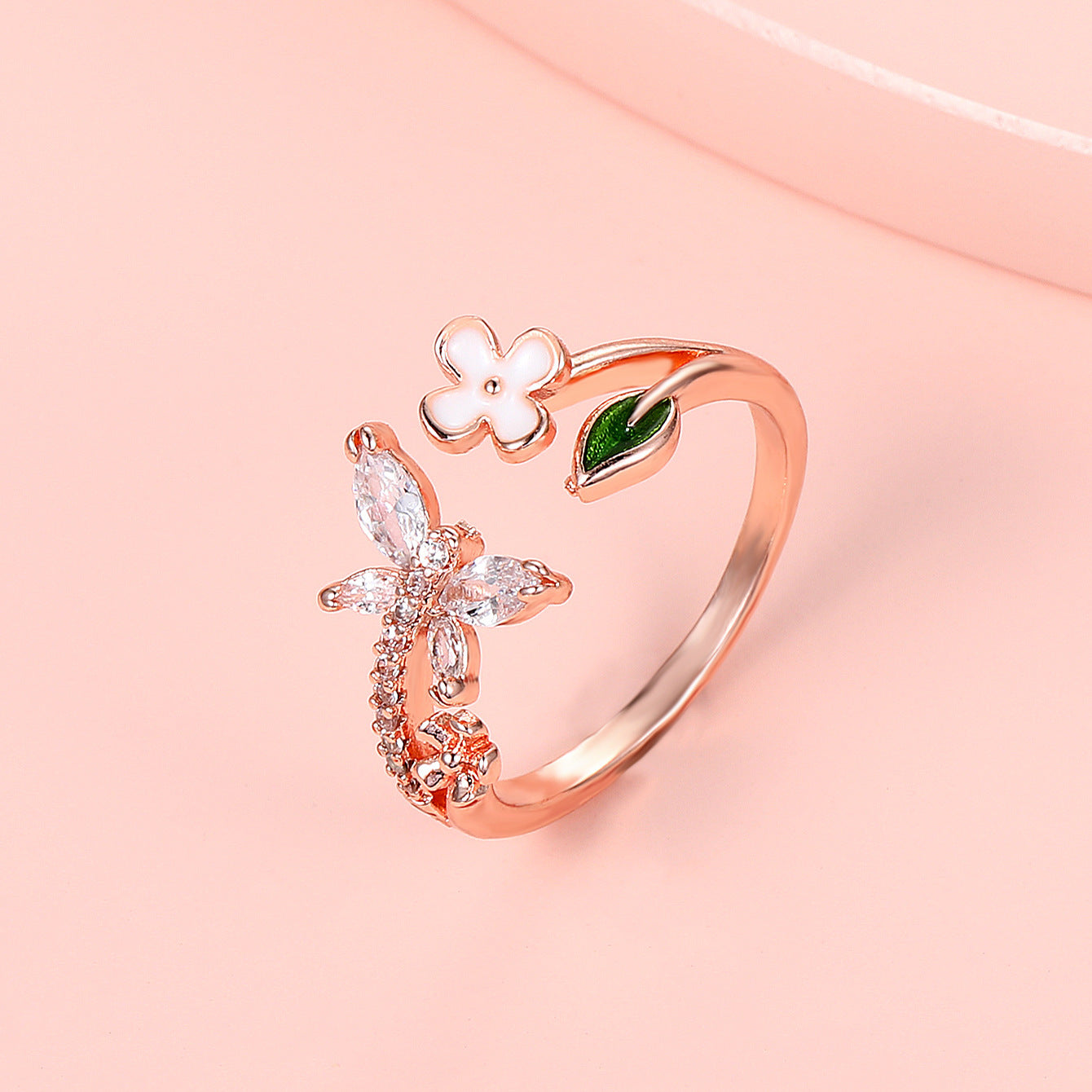 Butterfly Flower Ring