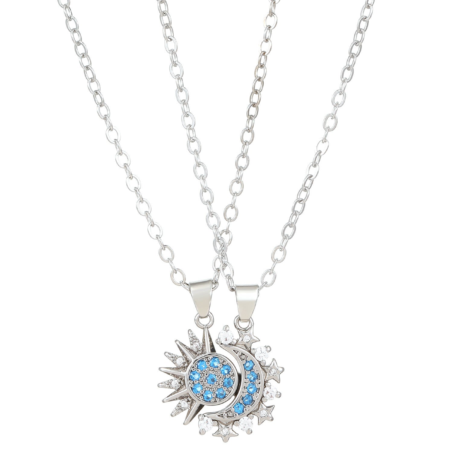 2 Piece Sun & Moon Magnetic Necklace