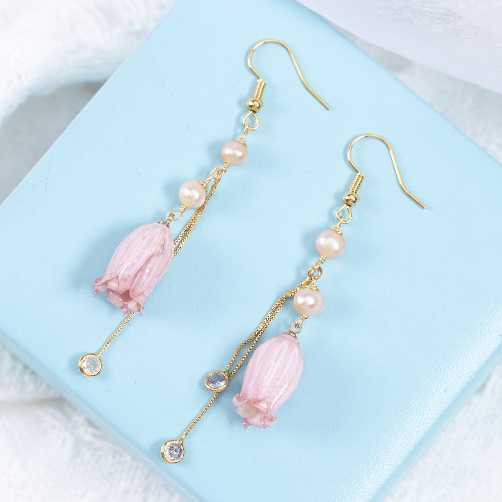 Natural Bell Pearl Earrings