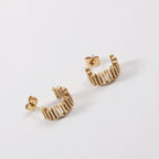 Stainless Steel Twist Earrings