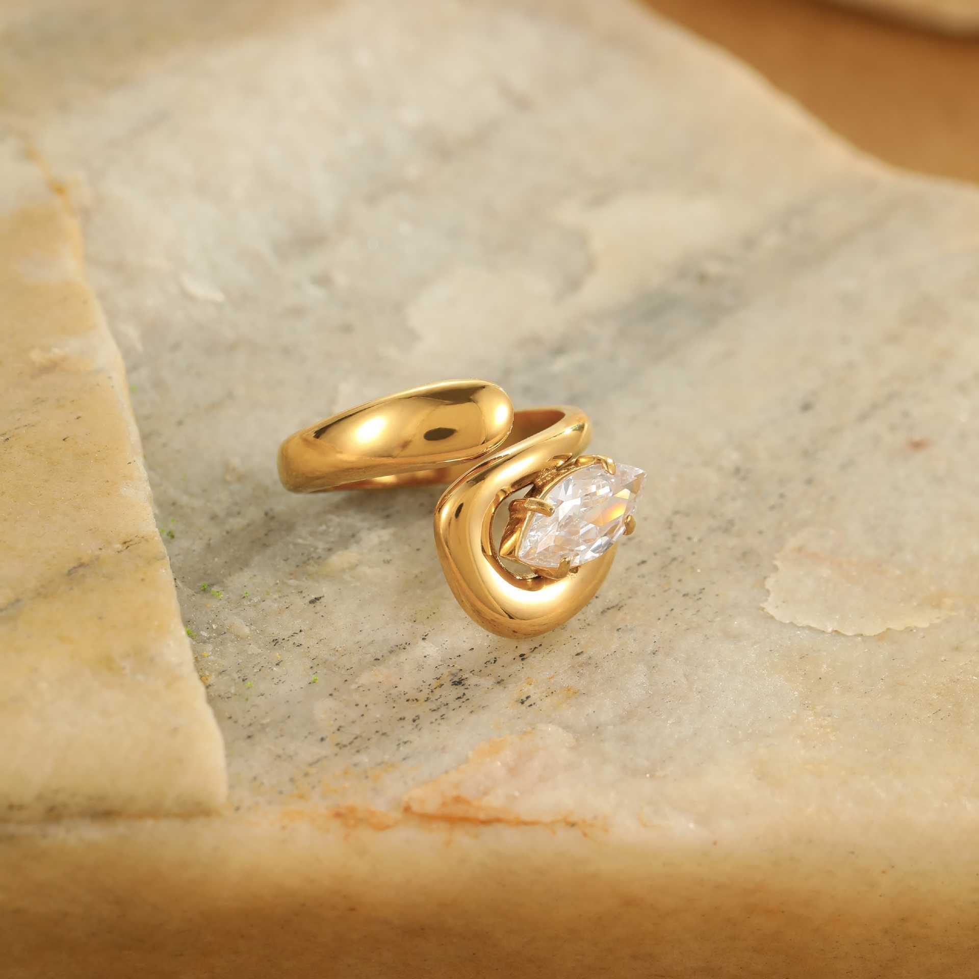 Zircon Stainless Steel Rings