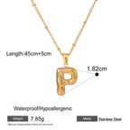 Stainless Steel Letter Bubble Necklace