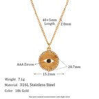 Stainless Steel Eye Necklace