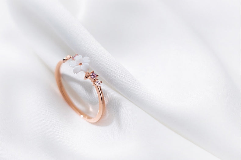 Shell Flower Open Ring