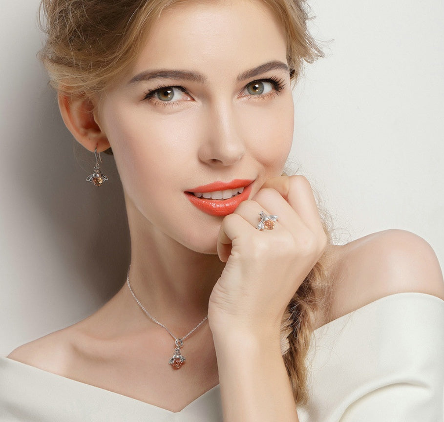 Sterling Silver Bee Earrings