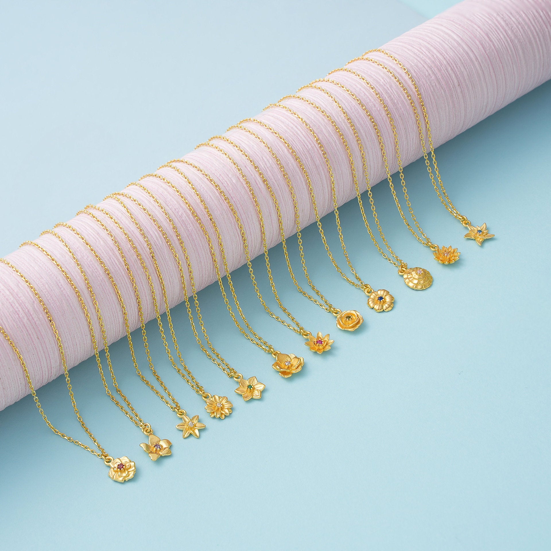 Birthday Flower Pendant