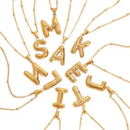 Stainless Steel Letter Bubble Necklace