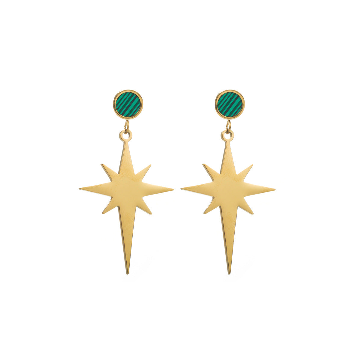 Stainless Steel Star Earrings