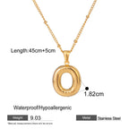 Stainless Steel Letter Bubble Necklace