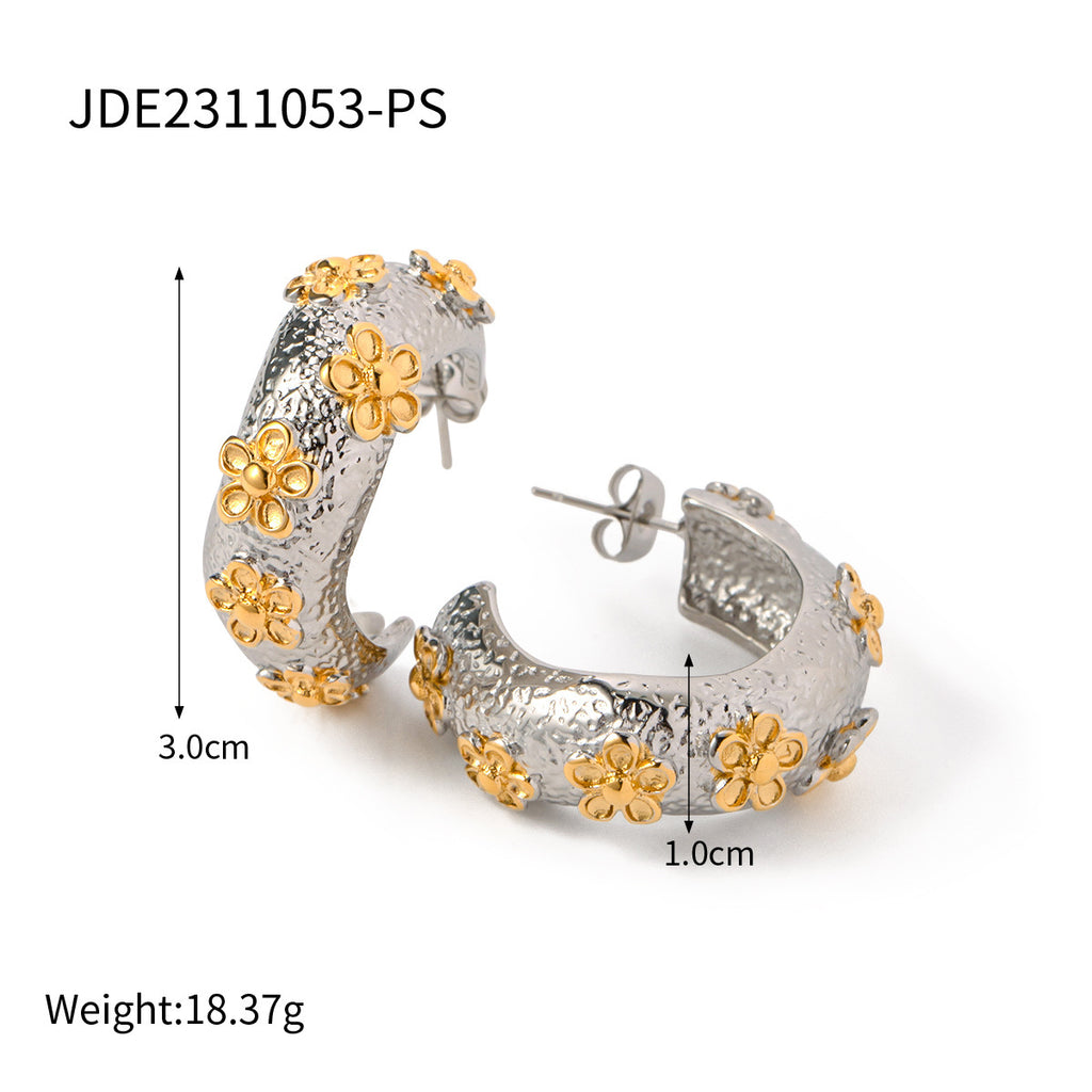 Chunky Flower Earrings For Women