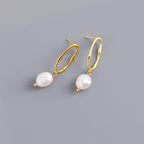 Irregular Shaped Water Pearl Earrings