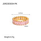 Stainless Steel Zircon Ring