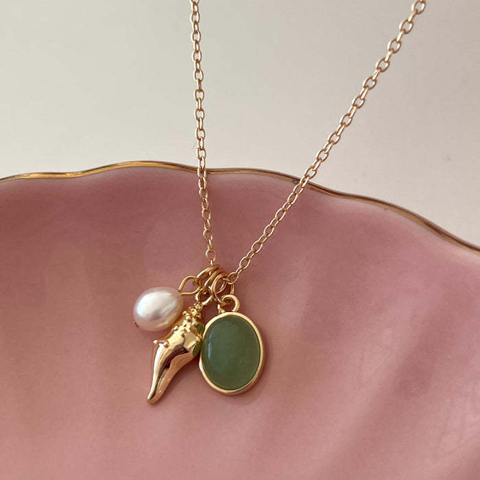 Gold-Plated Conch Necklace