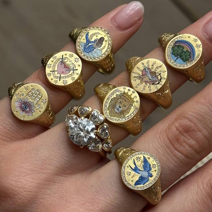 Stainless Steel Adjustable Barroco Rings