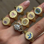 Stainless Steel Adjustable Barroco Rings