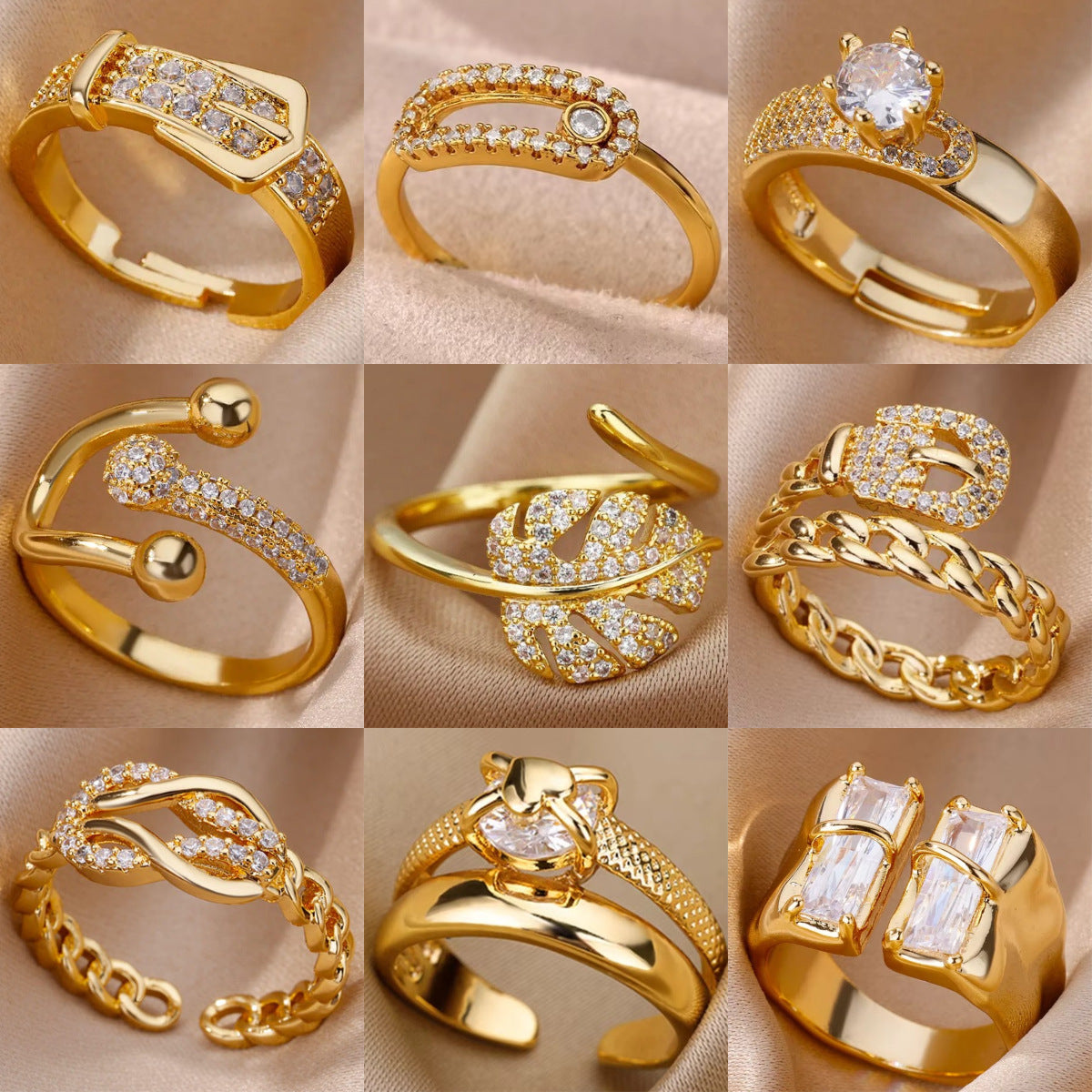 18k Gold-Plated Ring Collection